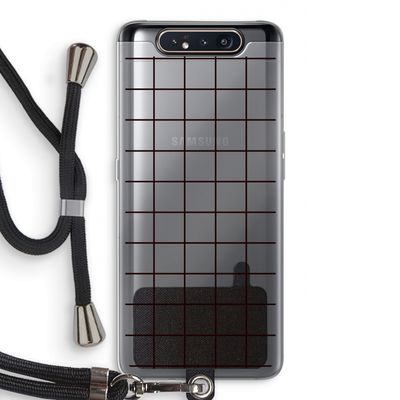 Rooster: Samsung Galaxy A80 Transparant Hoesje met koord