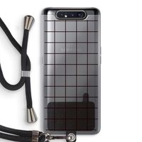 Rooster: Samsung Galaxy A80 Transparant Hoesje met koord