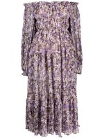 Sabina Musayev robe fleurie à épaules dénudées - Violet - thumbnail