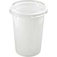 Satébeker | incl. Deksel | PS | 250ml | 100mm | wit | 400 stuks