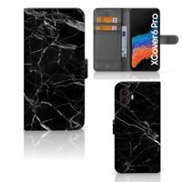 Samsung Galaxy Xcover 6 Pro | Bookcase | Marmer Zwart - Origineel Cadeau Vader