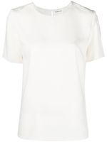 P.A.R.O.S.H. blouse à col ouverture goutte d'eau - Blanc