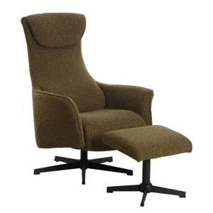 Giga Meubel - Relaxfauteuil Groen Incl. Voetenbankje - Katie