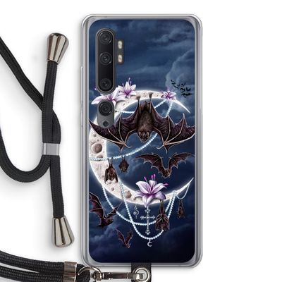 Vleermuizen Maan: Xiaomi Mi Note 10 Pro Transparant Hoesje met koord