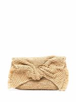 Anya Hindmarch pochette en raphia à détail de nœud - Tons neutres