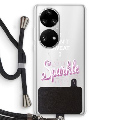 Sparkle quote: Huawei P50 Pro Transparant Hoesje met koord