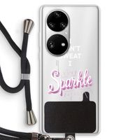 Sparkle quote: Huawei P50 Pro Transparant Hoesje met koord