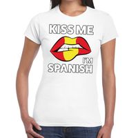 Kiss me I am Spanish t-shirt wit dames