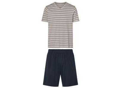 esmara Men Korte heren pyjama (grijs gestreept/navy, L)