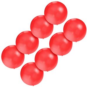 Grote ballonnen 60 cm - Set van 8x stuks - rood - Feestartikelen/versiering - verjaardag