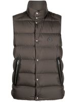 Moncler gilet matelassé à patch logo - Vert