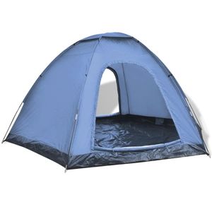 Tent 6 personen blauw