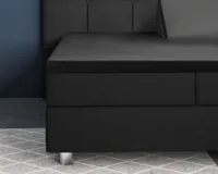 Primaviera Deluxe Splittopper Satijn Hoeslaken Zwart 180 x 220 cm