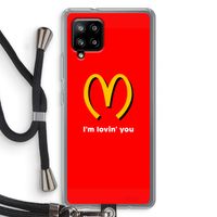 I'm lovin' you: Samsung Galaxy A42 5G Transparant Hoesje met koord