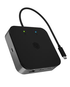 ICY BOX IB-DK408-C41 USB4 (USB-C) 8K laptop dockingstation Geschikt voor merk: Universeel Incl. laadfunctie, Ondersteunt 8K@30 Hz (1x) / 4K@30Hz (2x), USB-C