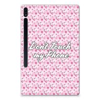 Samsung Galaxy Tab S7 Plus | S8 Plus Print Case Flowers Pink DTMP - thumbnail