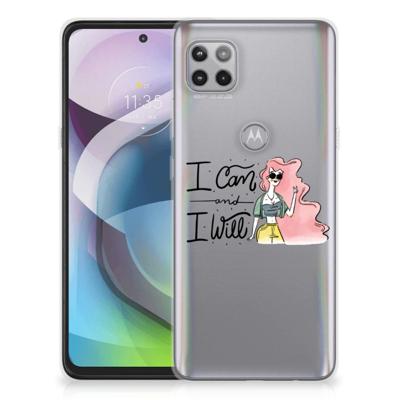 Motorola Moto G 5G Telefoonhoesje met Naam i Can Motorola Moto G 5G Telefoonhoesje met Naam i Can