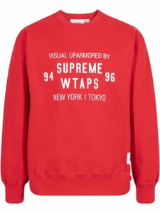 Supreme x WTAPS sweat à col rond - Rouge