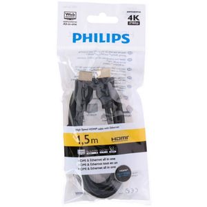 Philips SWV5401P/10 HDMI kabel 1,5 m HDMI Type A (Standaard) Zwart