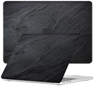 Lunso MacBook Air 15 inch (2023-2025) cover hoes - case - Black Stone