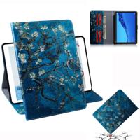 Abrikoos bloesem patroon horizontale Flip lederen case voor Huawei MediaPad M5 Lite 10 1 met houder & Card slot & portemonnee