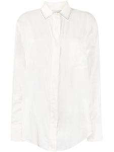 Forte Forte chemise boutonnée à strass - Blanc