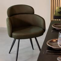 LABEL51 Eetkamerstoel Dinner - Hunter - Breathe - Black Frame