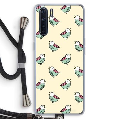 Vogeltjes: Oppo A91 Transparant Hoesje met koord