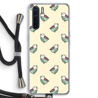Vogeltjes: Oppo A91 Transparant Hoesje met koord