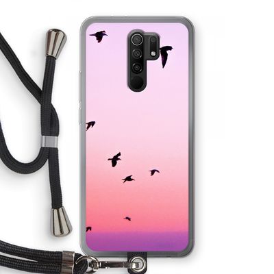 Fly away: Xiaomi Redmi 9 Transparant Hoesje met koord