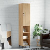 Hoge kast 34,5x34x180 cm bewerkt hout sonoma eikenkleurig