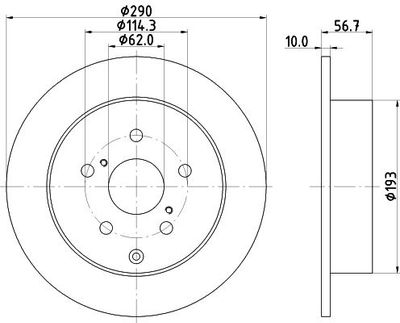 Remschijf Gecoat 54648PRO 8DD355119021