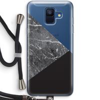 Combinatie marmer: Samsung Galaxy A6 (2018) Transparant Hoesje met koord