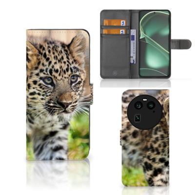 OPPO Find X6 | Telefoonhoesje | Met pasjeshouder | Baby Luipaard
