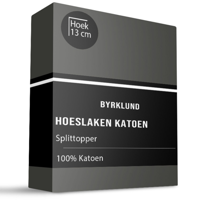 Splittoper Hoeslaken - Katoen - Antraciet - 180x200 cm - Antraciet - Byrklund - Dekbed-Discounter.nl Splittoper Hoeslaken - Katoen - Antraciet - 180x200 cm - Antraciet - Byrklund - Dekbed-Discounter.nl
