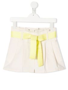 Moncler Enfant short plissé à détail de nœud - Tons neutres