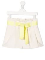 Moncler Enfant short plissé à détail de nœud - Tons neutres