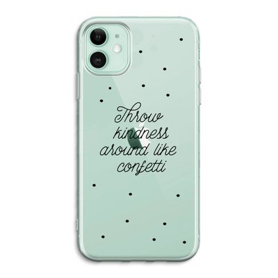 Confetti: iPhone 11 Transparant Hoesje