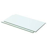 vidaXL Schappen 2 st 50x20 cm glas transparant