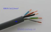 XMVK 5 x 2,5mm voor boven de grond 10M binnen en buiten toepasbaar