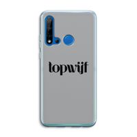 Topwijf Grijs Zwart: Huawei P20 Lite (2019) Transparant Hoesje Topwijf Grijs Zwart: Huawei P20 Lite (2019) Transparant Hoesje