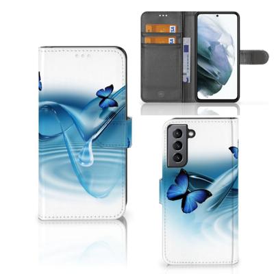 Samsung Galaxy S21 FE | Telefoonhoesje | Met pasjeshouder | Vlinders