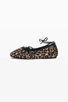 Ballerina met dierenprint leer - BLACK - 40