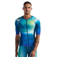 2XU Aero tri top korte mouw blauw heren S