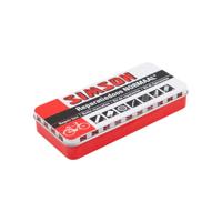 Simson Reparatiedoos normaal 8 x 6 cm aluminium rood 10-delig