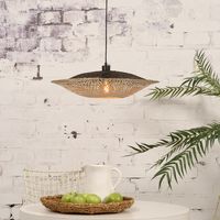 GOOD&MOJO Hanglamp Kalimantan Bamboe - Naturel/Zwart