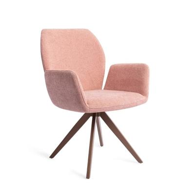 Jesper Home Eetkamerstoel 'Misaki' Draaibaar, Turn Brown, kleur Anemone