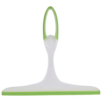 Raamwisser - raamtrekker - douchewisser - wit/groen - pp kunststof - 23 x 25 x 3 cm
