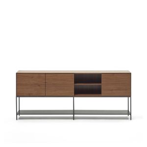 Kave Home Dressoir Vedrana Walnoot, 195cm - Bruin