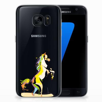 Samsung Galaxy S7 Telefoonhoesje met Naam Horse Color Samsung Galaxy S7 Telefoonhoesje met Naam Horse Color